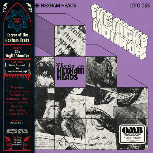 THE NIGHT MONITOR - Horror of The Hexam Heads (Vinyle neuf/New LP)