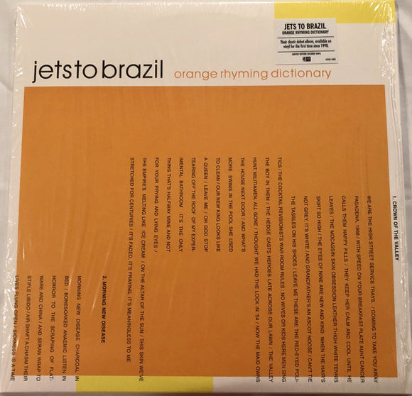 JETS TO BRAZIL - Orange Rhyming Dictionary Indie Shop Edition 2xLP (Vinyle neuf/New LP)